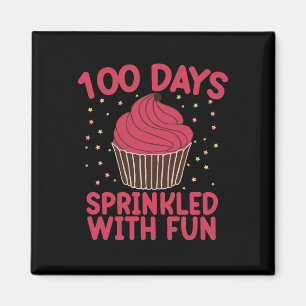Íman 100 Dias Espalhados Com Diversão Cupcake Garota da
