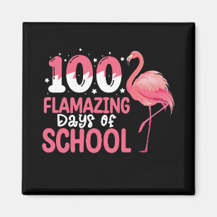 Íman 100 Dias Flamantes de Professor Flamingo Escolar
