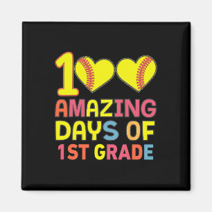 Íman 100 Dias Incríveis De Placa De Softbyll Da Classe