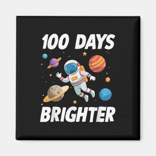 Íman 100 Dias Mais Brilhante Astronauta Espacial 100 Di