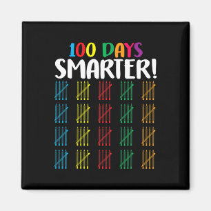 Íman 100 dias mais inteligentes contando Hash Marks dia
