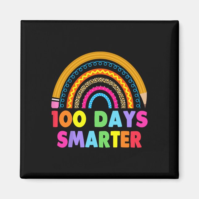 Íman 100 Dias Mais Inteligentes Feliz 100º Dia Do Arco- (Frente)