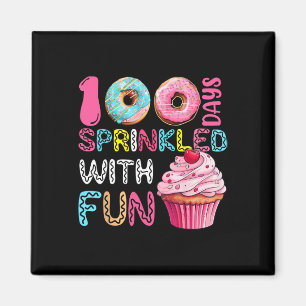 Íman 100 Dias Salpicados Com Cupcake Divertido 100º Dia