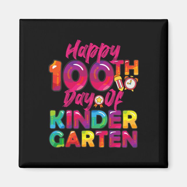 Íman 100 Dias Todos Os Estudantes Felizes 100º Dia Do K (Frente)