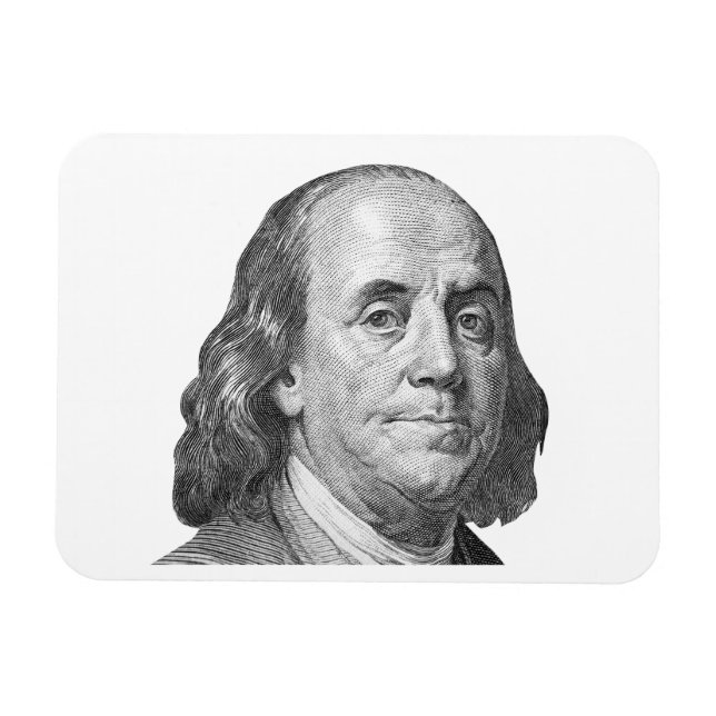 Íman 100 dólares, Benjamin Franklin (Horizontal)
