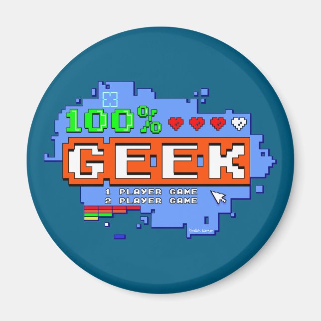Íman 100% Geek (Frente)