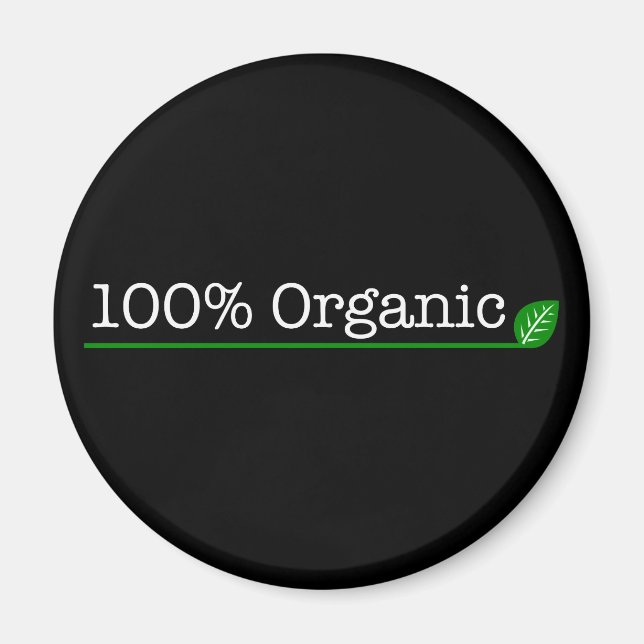 Íman 100% Orgânico - texto branco (Frente)