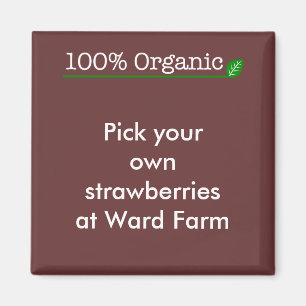 Íman 100% orgânico - texto branco