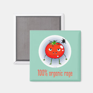 Íman 100% Raiva Orgânica Engraçada Tomate Bravo
