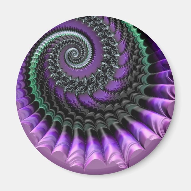 Íman 108-77 ímã espiral roxo e metálico verde (Frente)