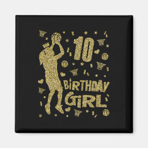 Íman 10.º Aniversário Garotas Fãs de Basquete Jogadoras