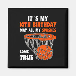 Íman 10 anos Feliz 10.º Aniversário de Basquete 10.º Bi