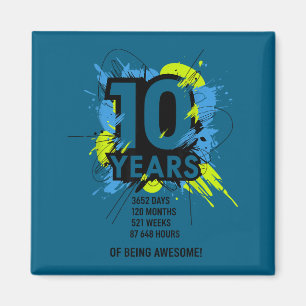 Íman 10 Anos Sendo Incrível Menina Menino 10º Aniversár