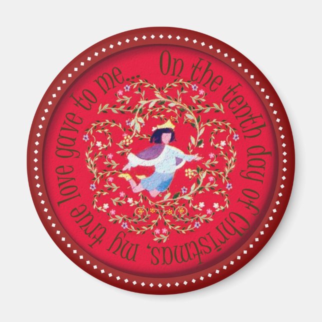 Íman 10 lordes em alapamento (Frente)