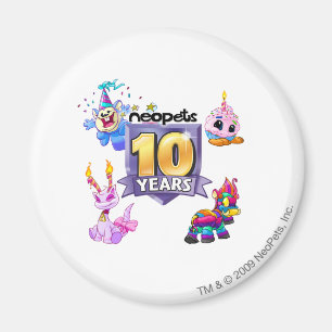 Íman 10o Logotipo do aniversário