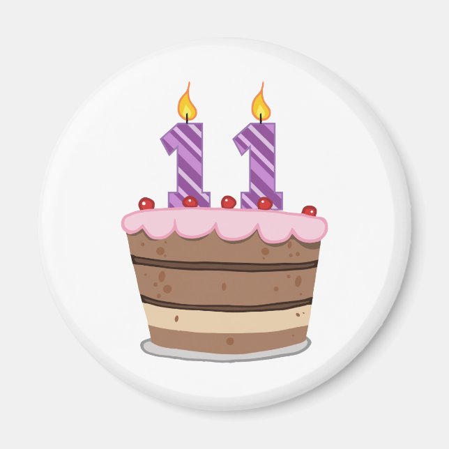 Íman 11 anos de idade no Bolo de Aniversário (Frente)