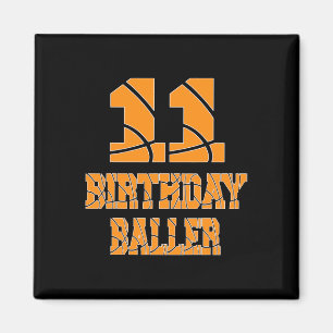 Íman 11 Birthday Baller Boy 11 Anos De Basquete T