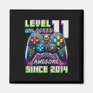 Íman 11 Birthday Boy Level 11 Gamer 11 Year Video Gam