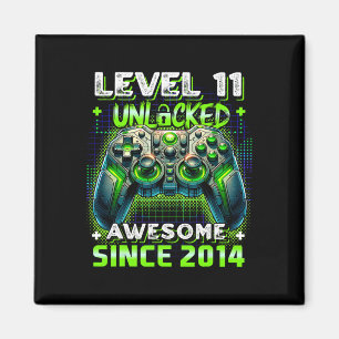 Íman 11 Birthday Boy Level 11 Gamer 11 Year Video Gam