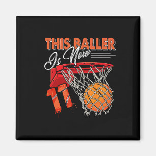 Íman 11 Birthday Bysketbyll Diversão 11 Anos Crianças G