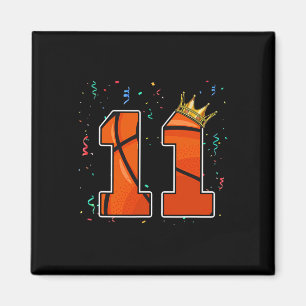 Íman 11 Birthday Bysketbyll Grande Número 11 Anos