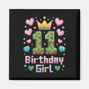 Íman 11 Birthday Girl Shirt Jogos Festa 11 Yea
