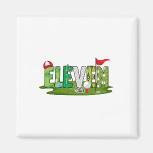 Íman 11 Birthday Golf Tema De 11 Anos Crianças De 11 An