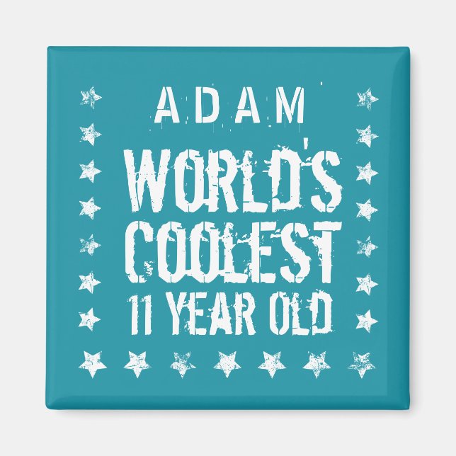 Íman 11 Birthday World's Legal 11 Year Old Teal Z11 (Frente)
