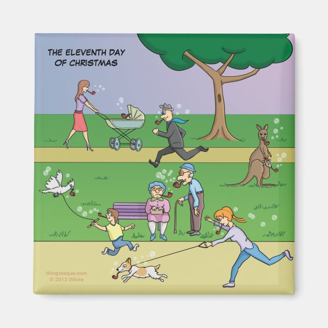 Íman 11 do dia de Natal (11 canalizações) (Frente)