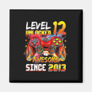 Íman 12 Birthday Boy Nível 12 Desbloqueado Incrível 201