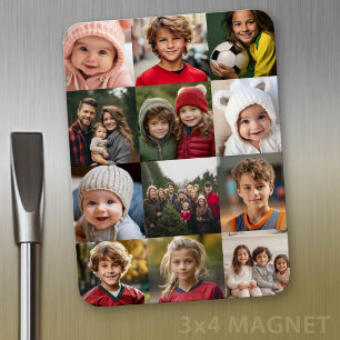Íman 12 Colagem de Fotos - Apenas Fotos Quadradas Corta