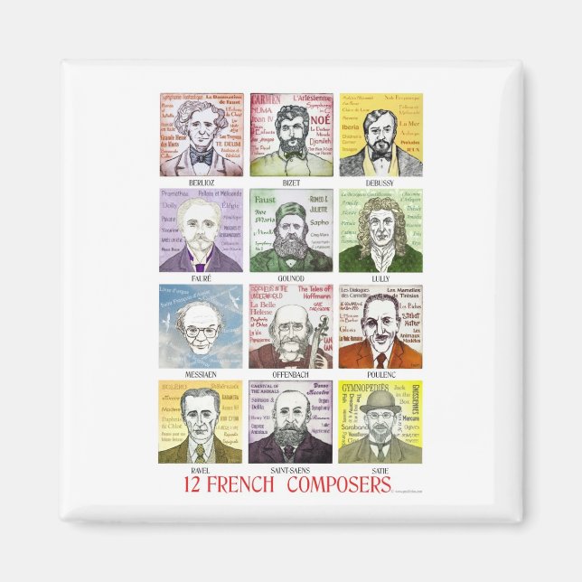 Íman 12 Compositores Franceses (Frente)