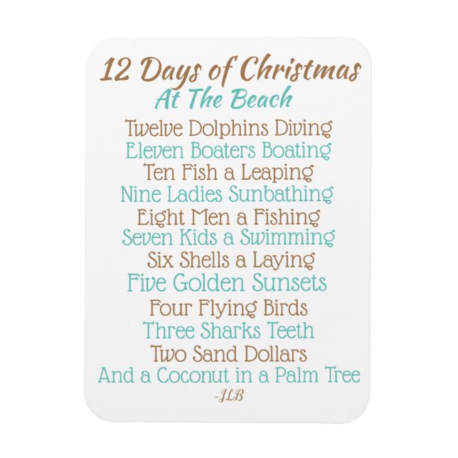 Íman 12 dias de natal (Vertical)