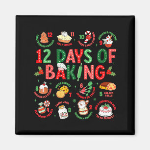Íman 12 Dias De Padaria Padeiro Natal Cozinhe Chef Pada
