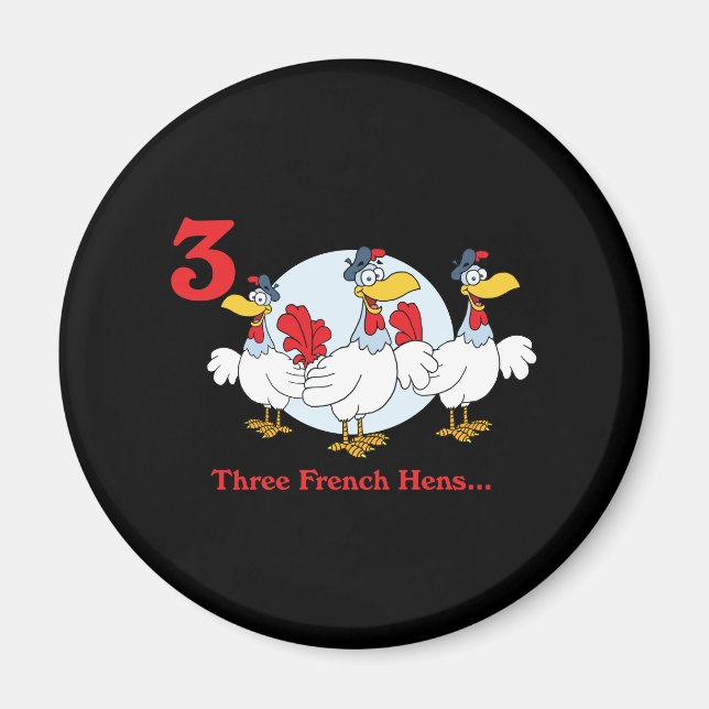 Íman 12 dias três galinhas francesas (Frente)