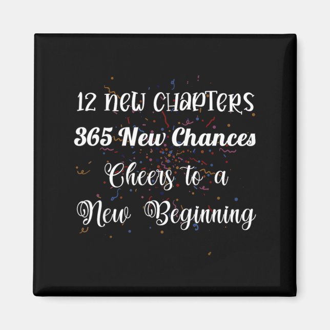 Íman 12 New Chapters 365 New Chances Cheers To New Begi (Frente)