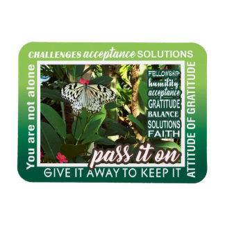 Íman 12 step recovery pass it on magnet 26 butterflies
