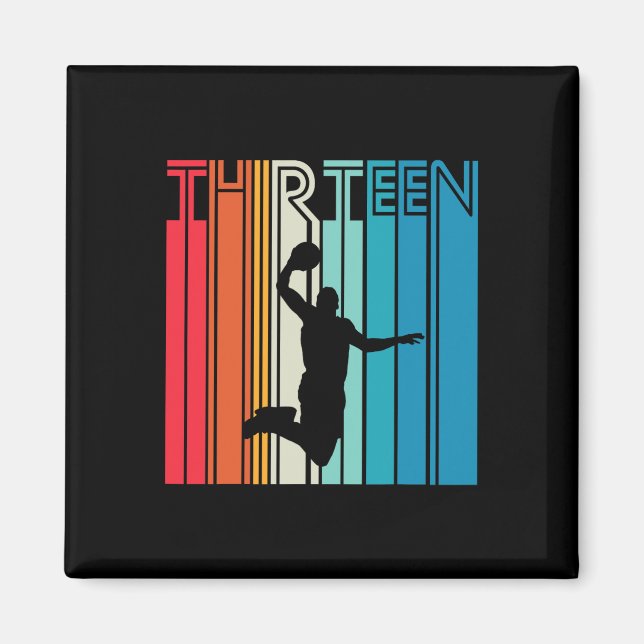Íman 13 Birthday Basball Lover Gift 13 Anos R (Frente)