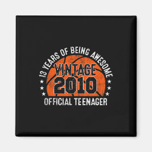 Íman 13 Birthday Vintage 2010 Adolescente Oficial 13 Y