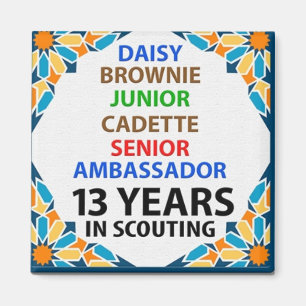 Íman 13 Years in Scouting Magnet