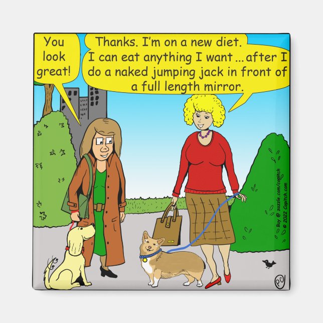 Íman 1411 Jumping Jack Diet Cartoon (Frente)