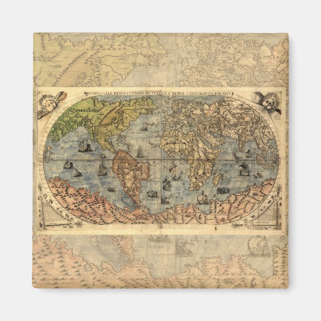 Íman 1565 Forlani AntiquevMapa Renascentista Mundial (Frente)