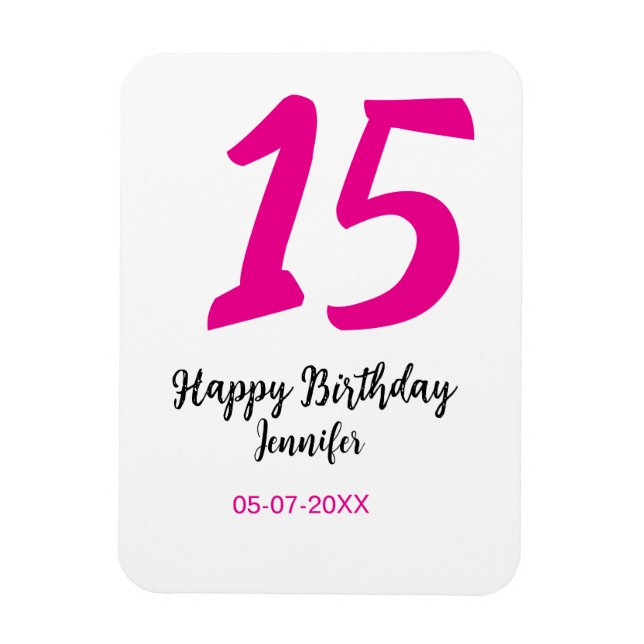 Íman 15 aniversário quiencenera adicionar data ano mode (Vertical)