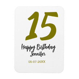 Íman 15 aniversário quiencenera adicionar data ano ouro