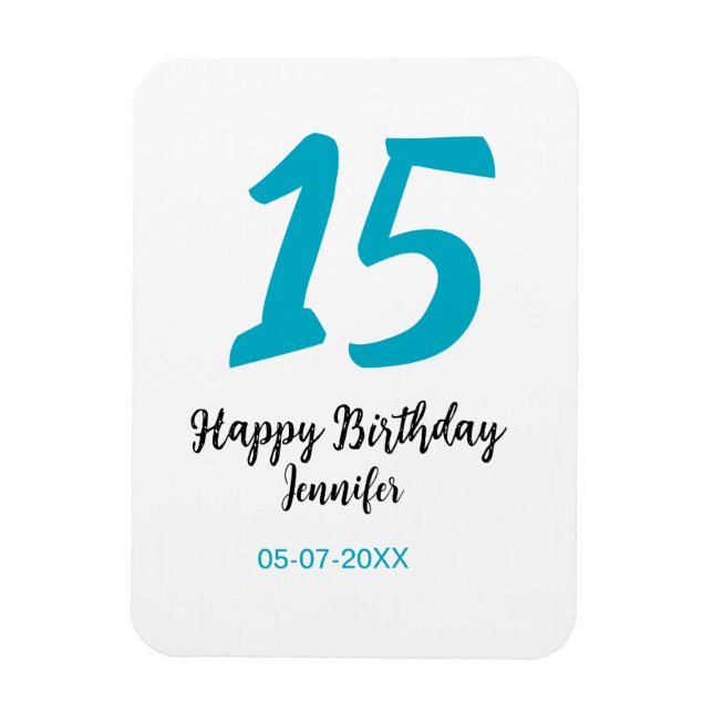 Íman 15 aniversário quiencenera adicionar data ano temp (Vertical)