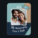 Íman 15 Crystal Wedding Anniversário Foto Keepsasaame<br><div class="desc">Este ímã personalizado é a forma perfeita de celebrar o marco do seu casamento com a sua foto personalizada favorita para uma manutenção do eterno por anos.</div>