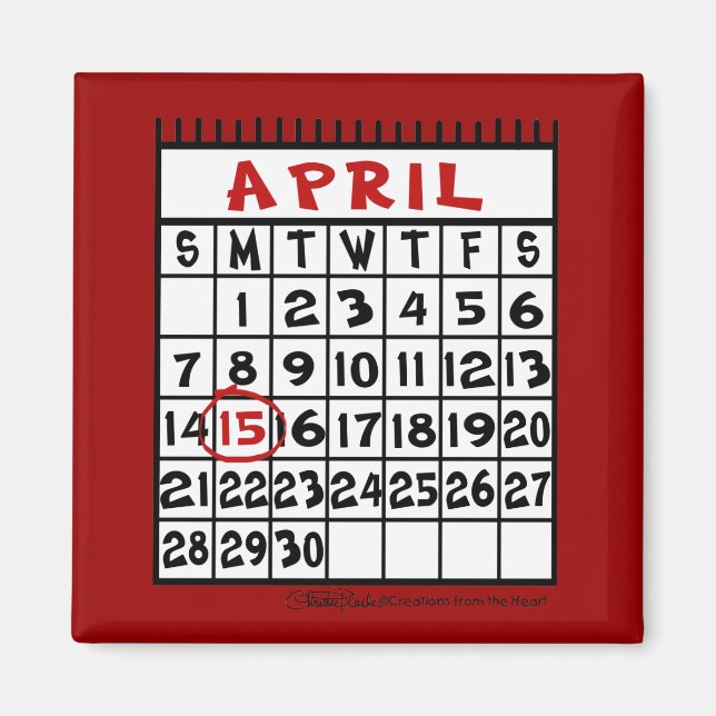 Íman 15 de abril - Imposto Humor (Frente)