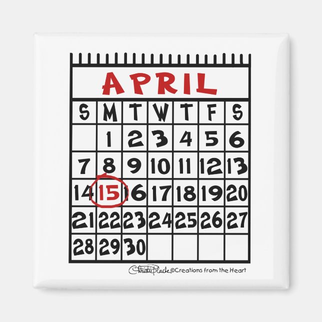 Íman 15 de abril - Imposto Humor (Frente)