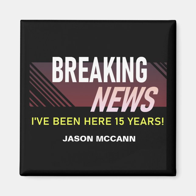 Íman 15 de Aniversário de Trabalho de 15 Anos (Frente)