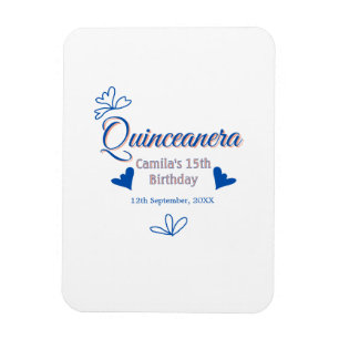 Íman 15 de aniversário rusica mexicana do pêssego azul